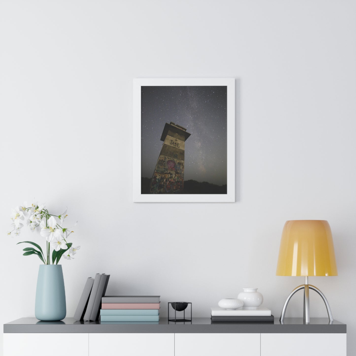 Gooseberry Island Milky Way Framed Vertical Poster