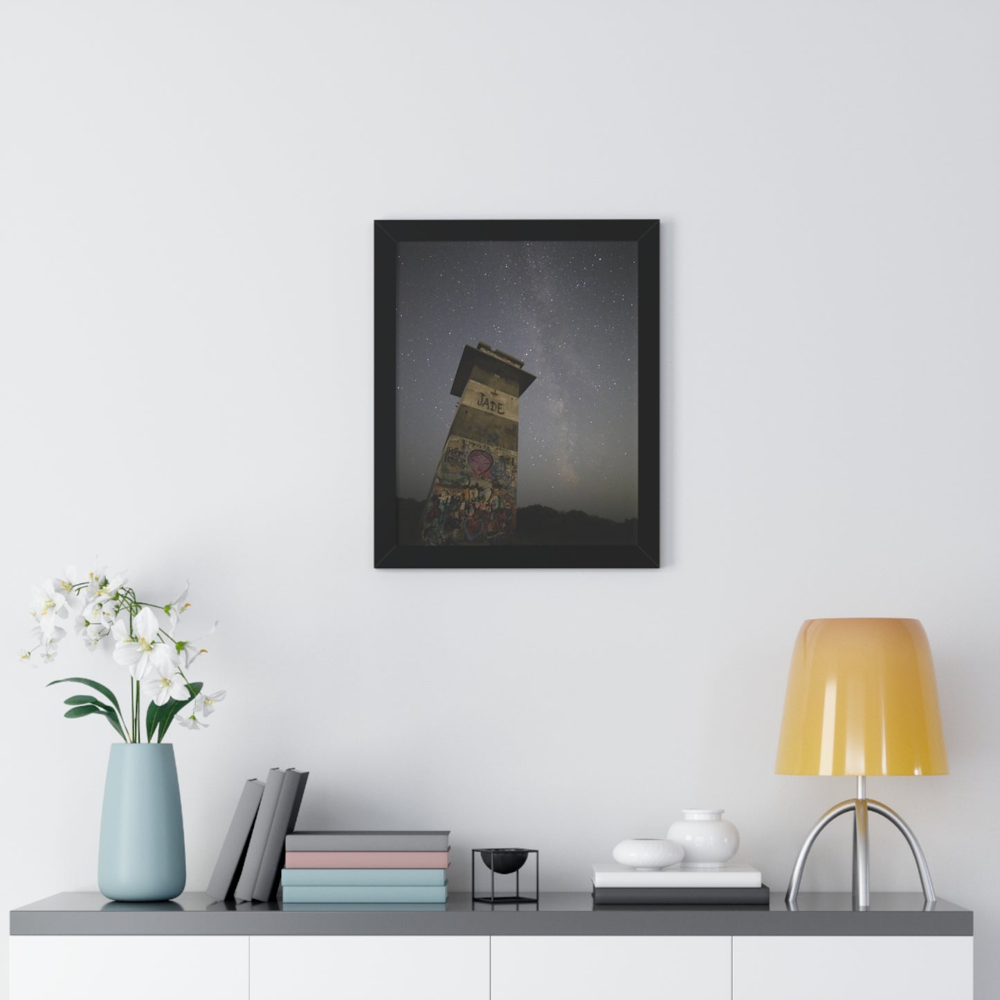 Gooseberry Island Milky Way Framed Vertical Poster