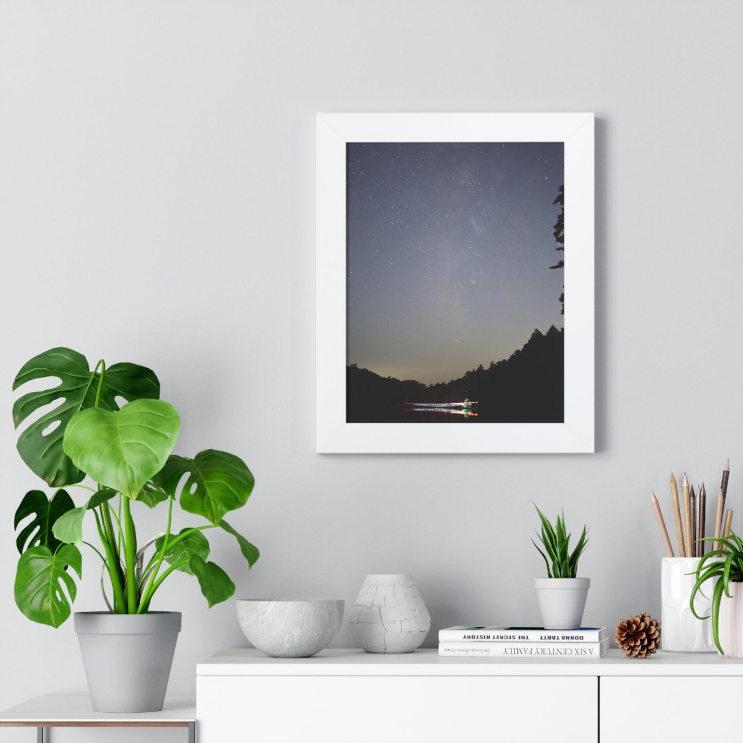 Bigelow Rd Milky Way Framed Vertical Poster