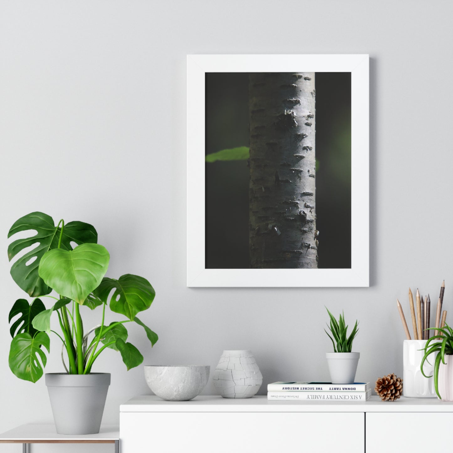 Birch Framed Vertical Poster