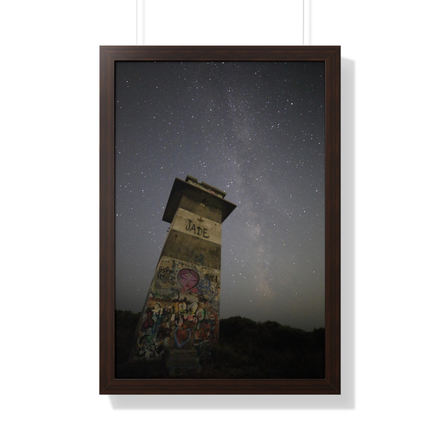 Gooseberry Island Milky Way Framed Vertical Poster