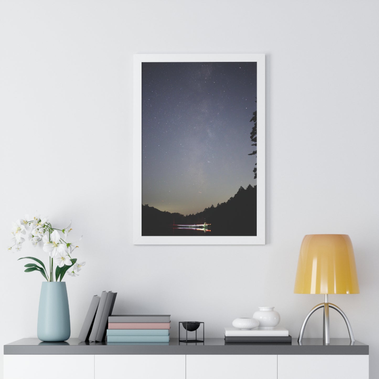 Bigelow Rd Milky Way Framed Vertical Poster