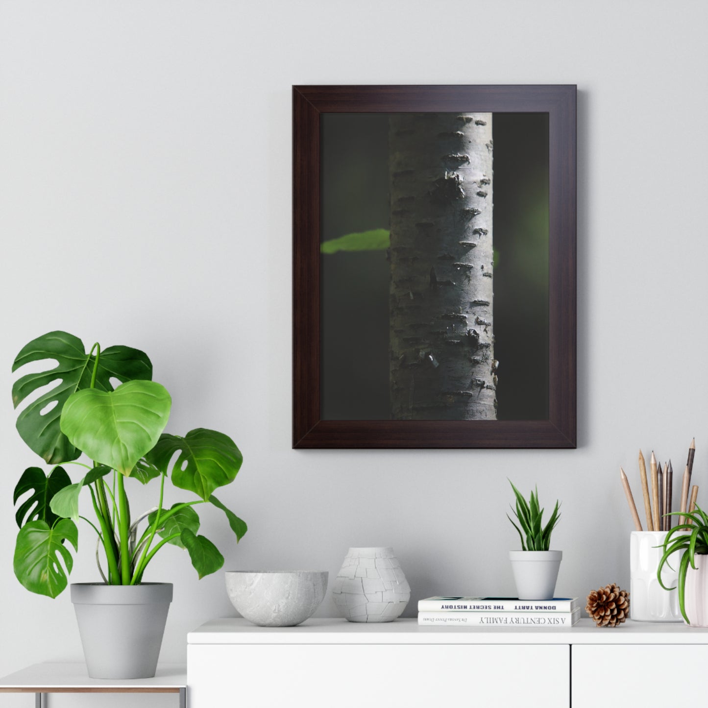 Birch Framed Vertical Poster