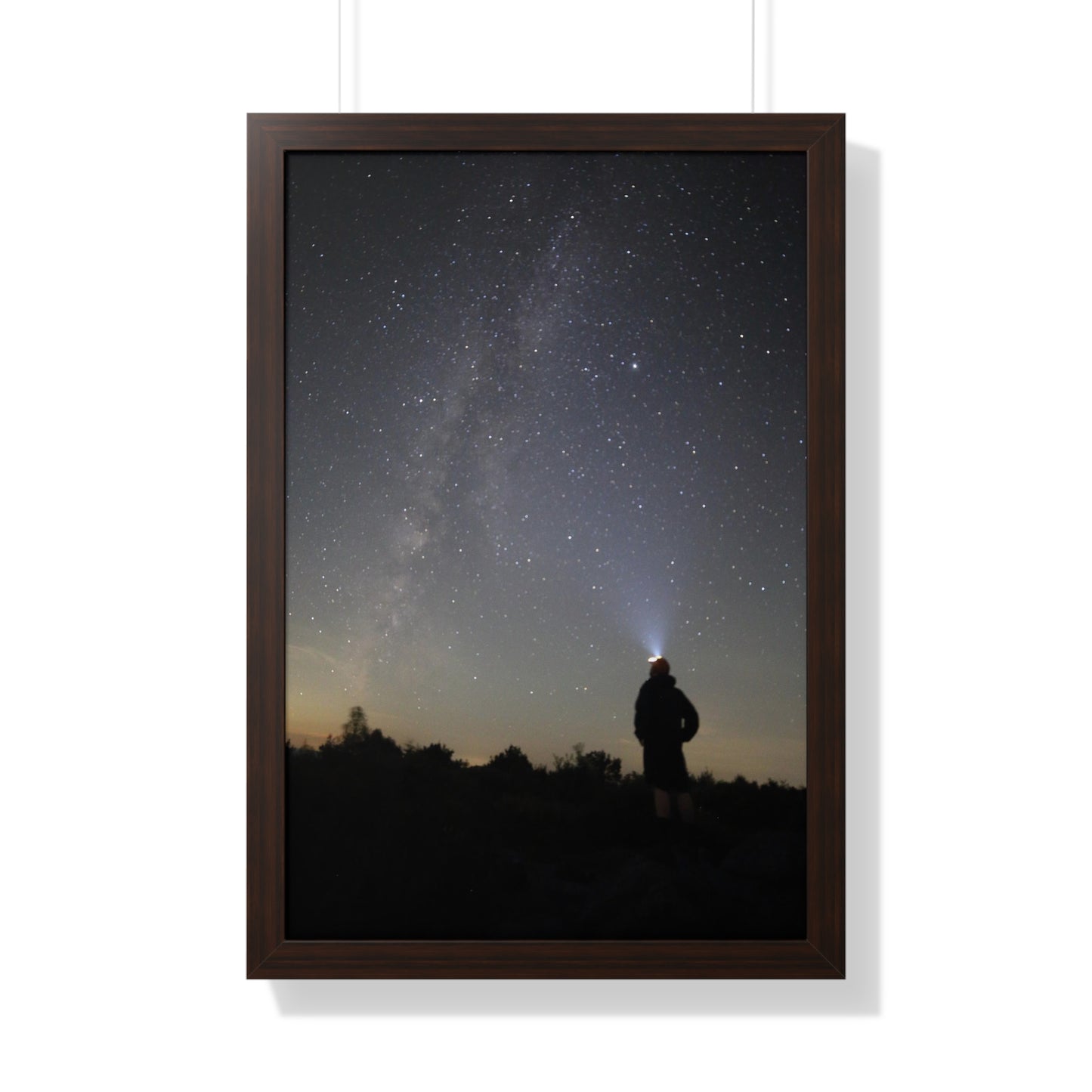 New Hampshire Milky Way Framed Vertical Poster