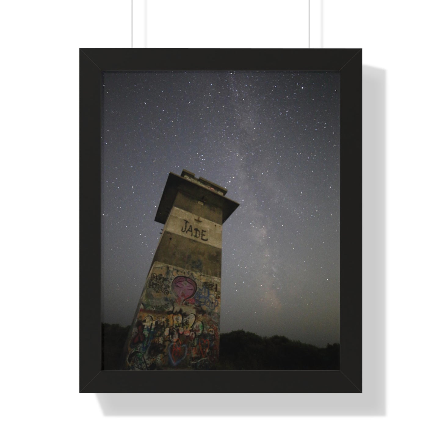 Gooseberry Island Milky Way Framed Vertical Poster