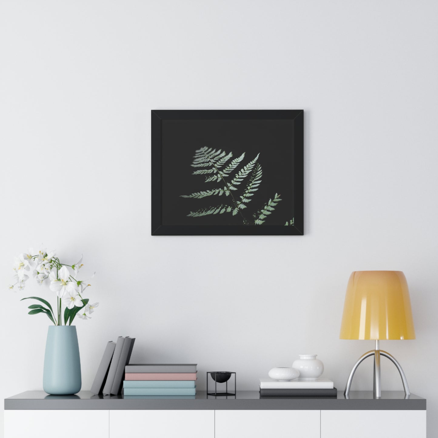 Minimalist Fern Framed Horizontal Poster