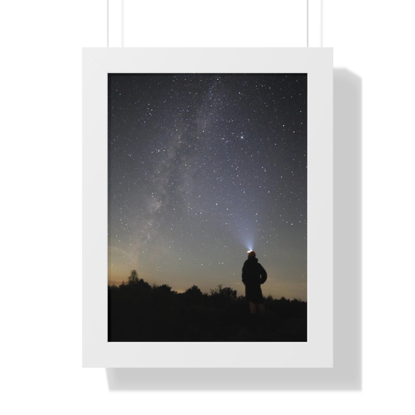 New Hampshire Milky Way Framed Vertical Poster