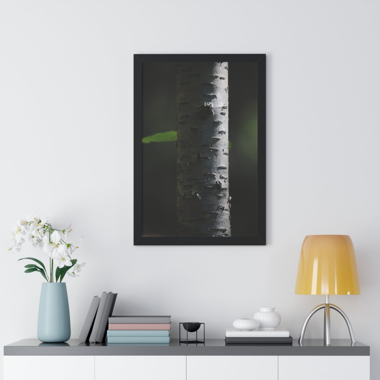 Birch Framed Vertical Poster