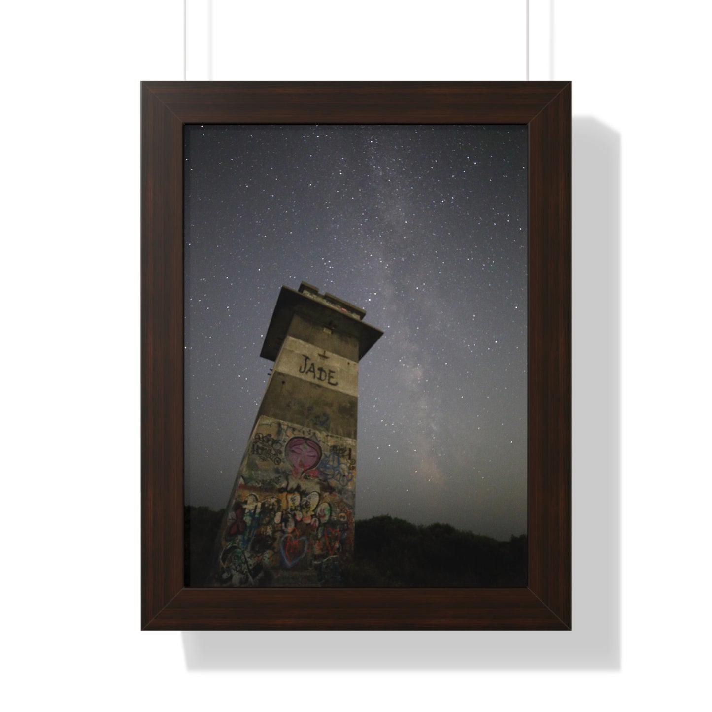 Gooseberry Island Milky Way Framed Vertical Poster