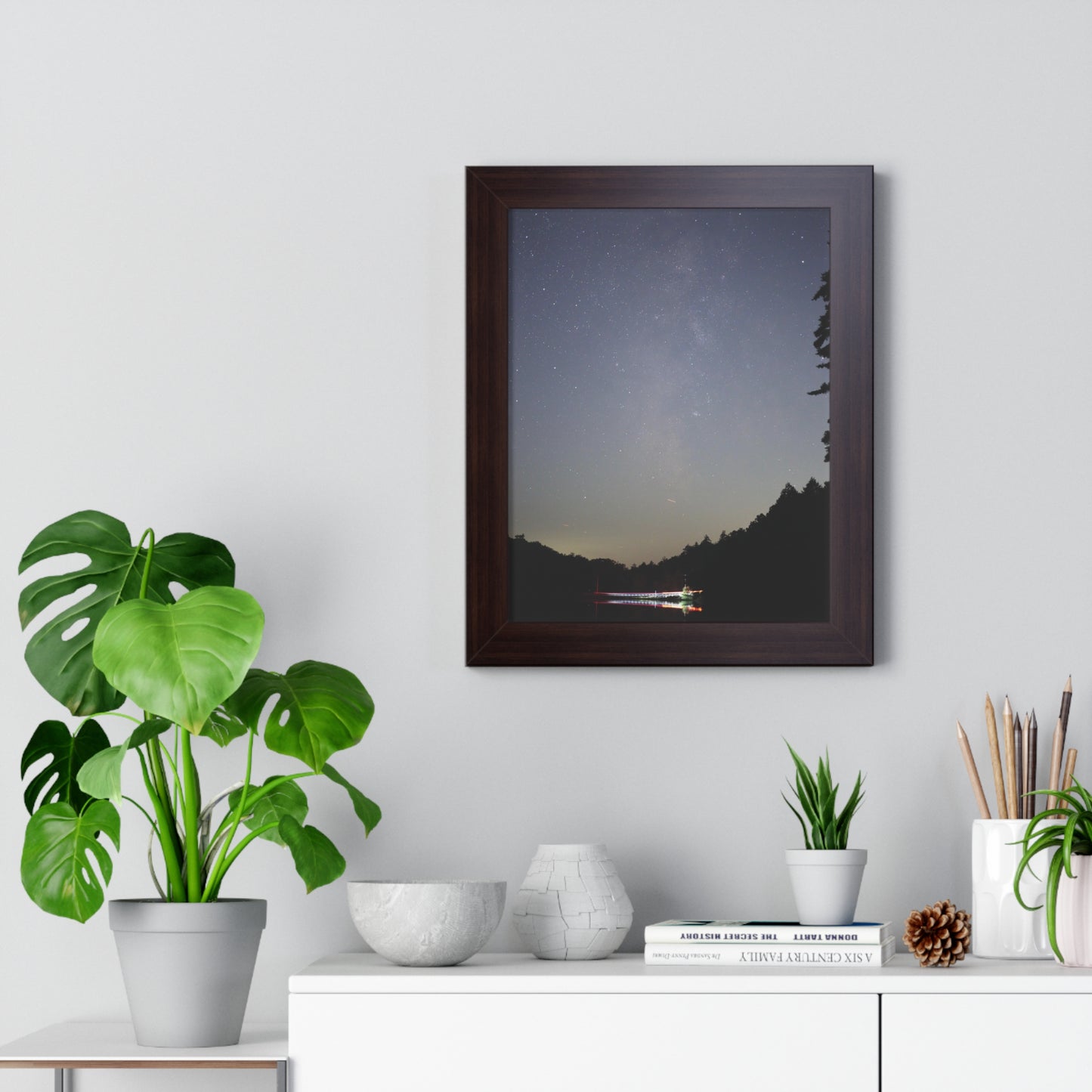 Bigelow Rd Milky Way Framed Vertical Poster