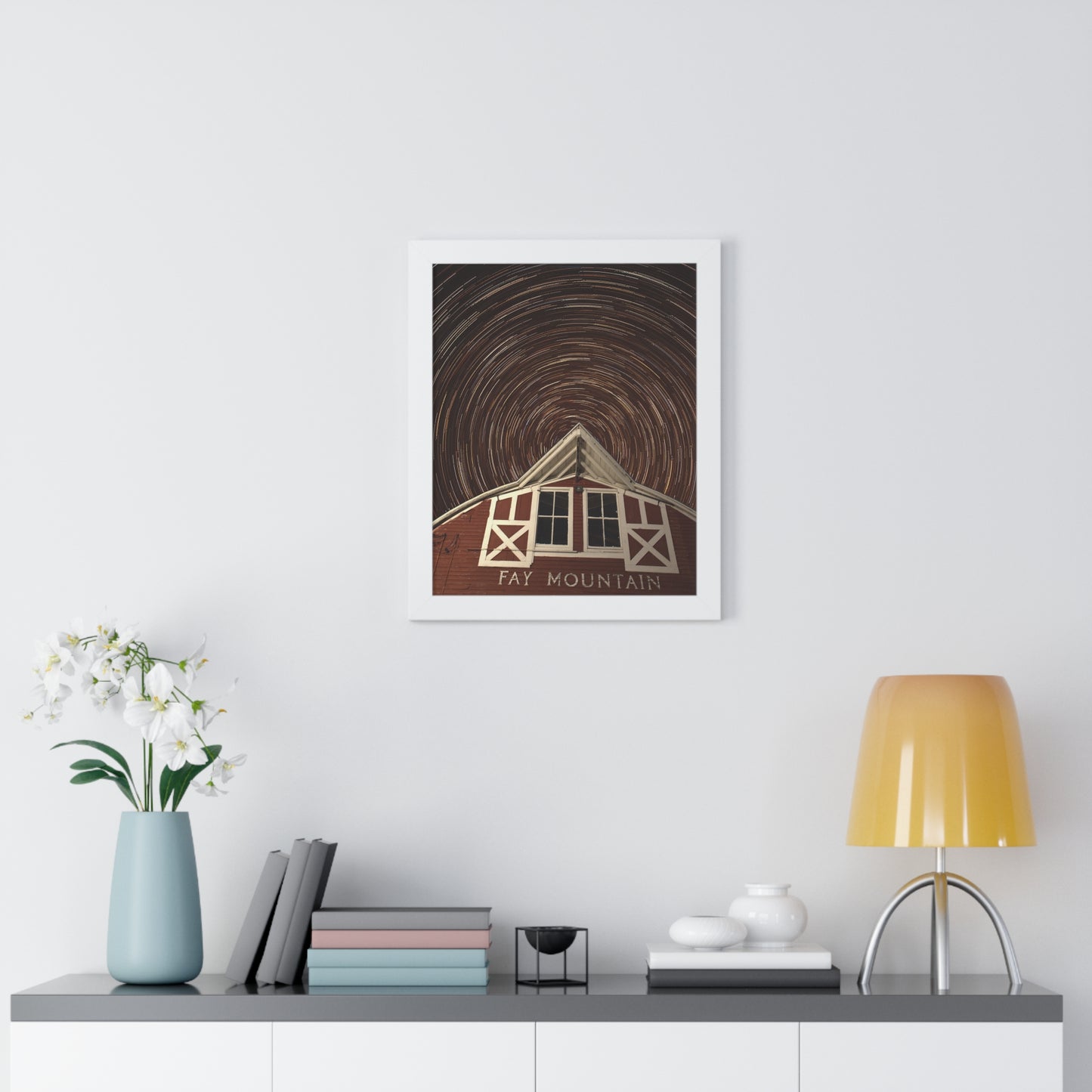 Fay Mountain Fantasy Framed Vertical Poster