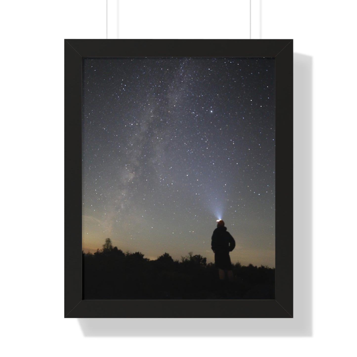 New Hampshire Milky Way Framed Vertical Poster