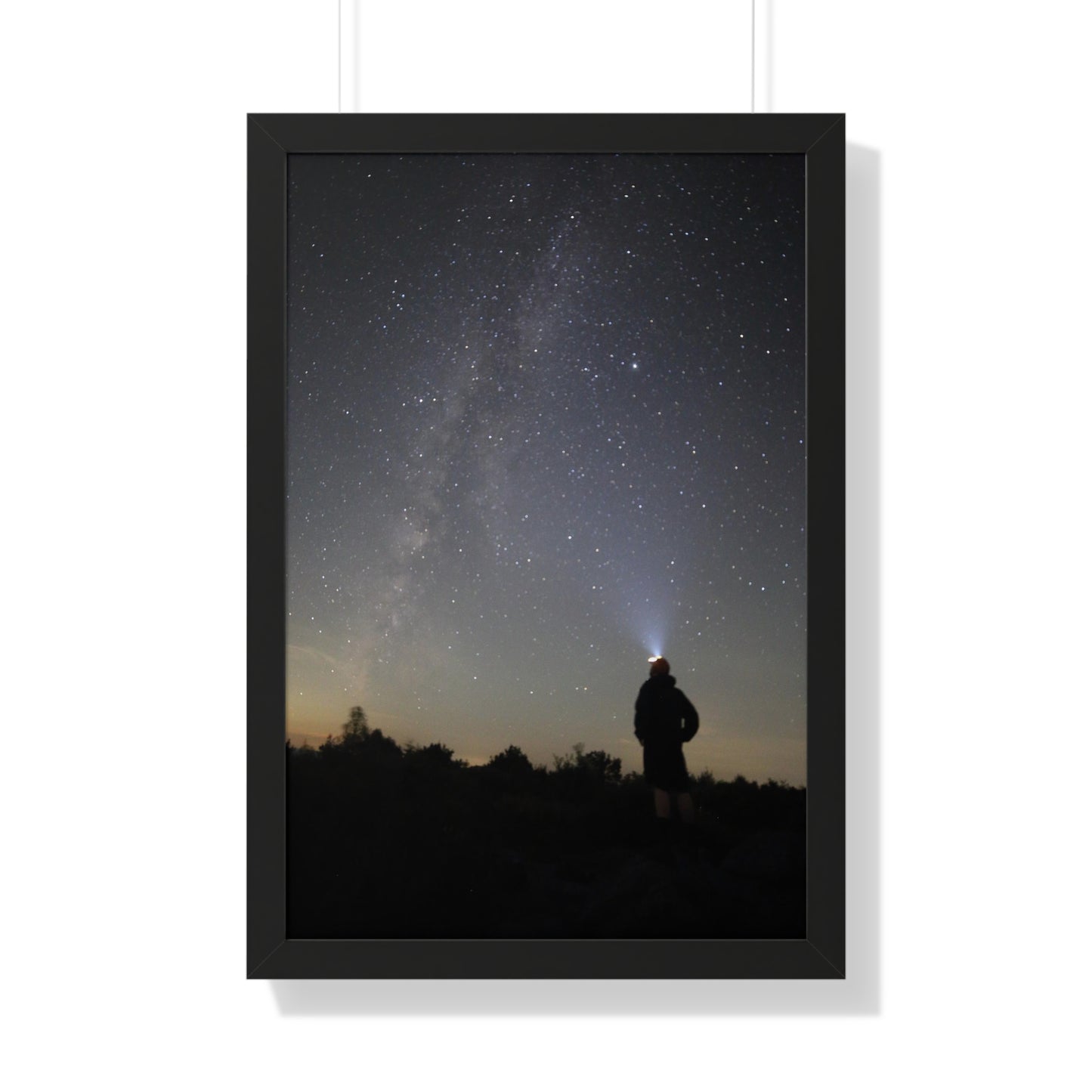 New Hampshire Milky Way Framed Vertical Poster