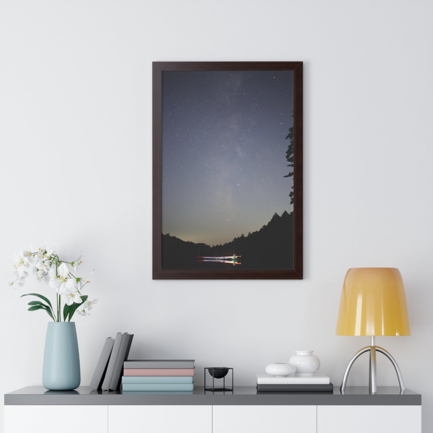 Bigelow Rd Milky Way Framed Vertical Poster