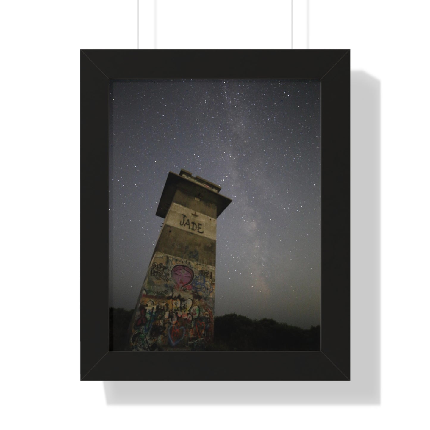 Gooseberry Island Milky Way Framed Vertical Poster