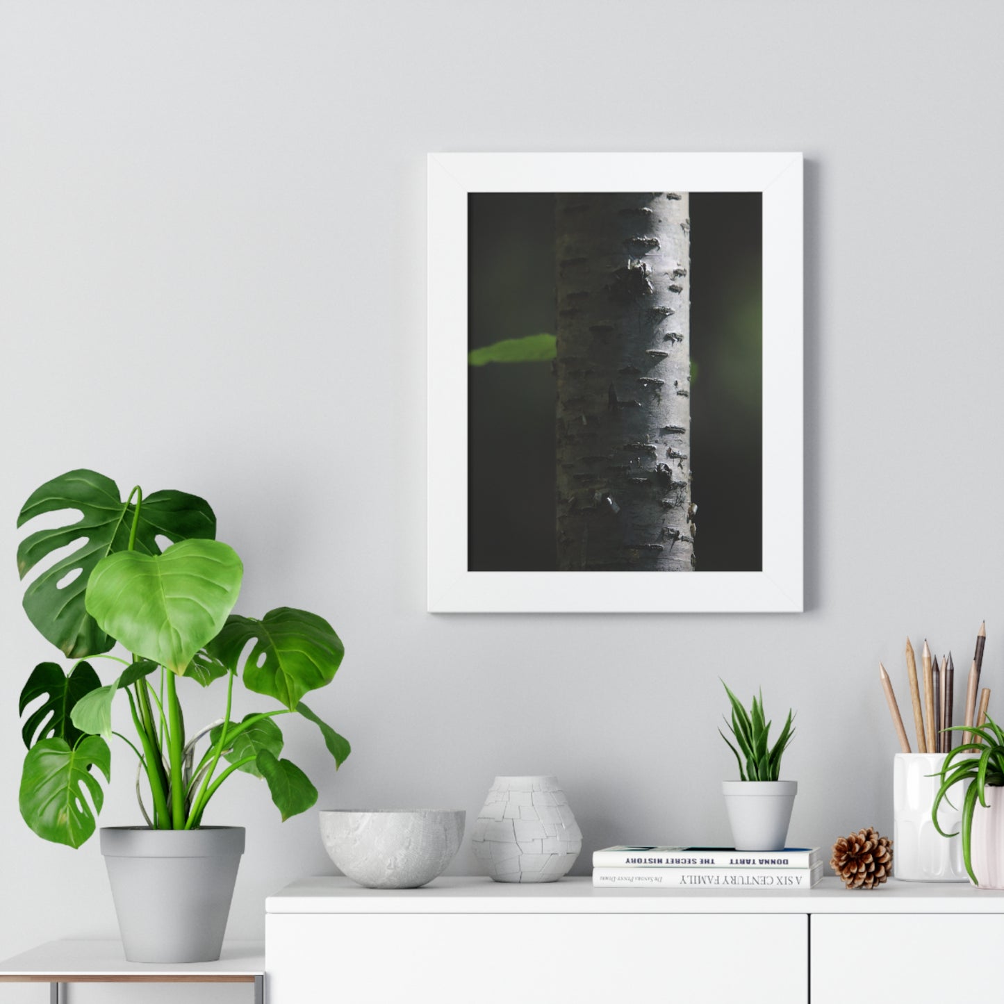 Birch Framed Vertical Poster