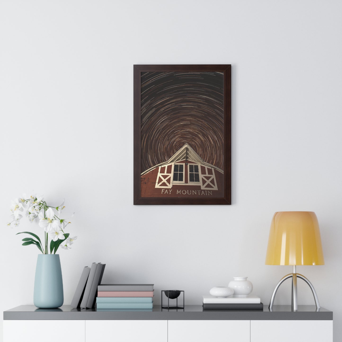 Fay Mountain Fantasy Framed Vertical Poster