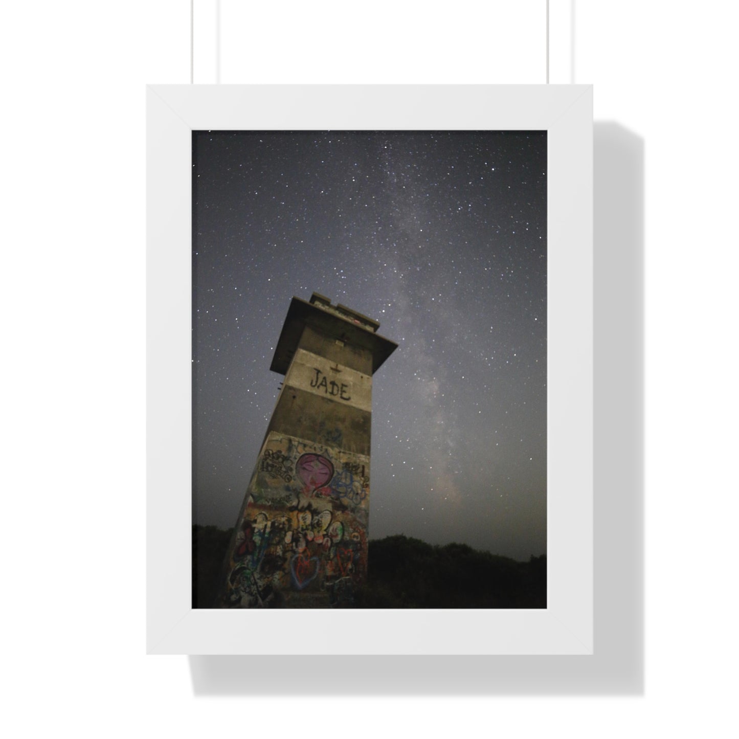 Gooseberry Island Milky Way Framed Vertical Poster