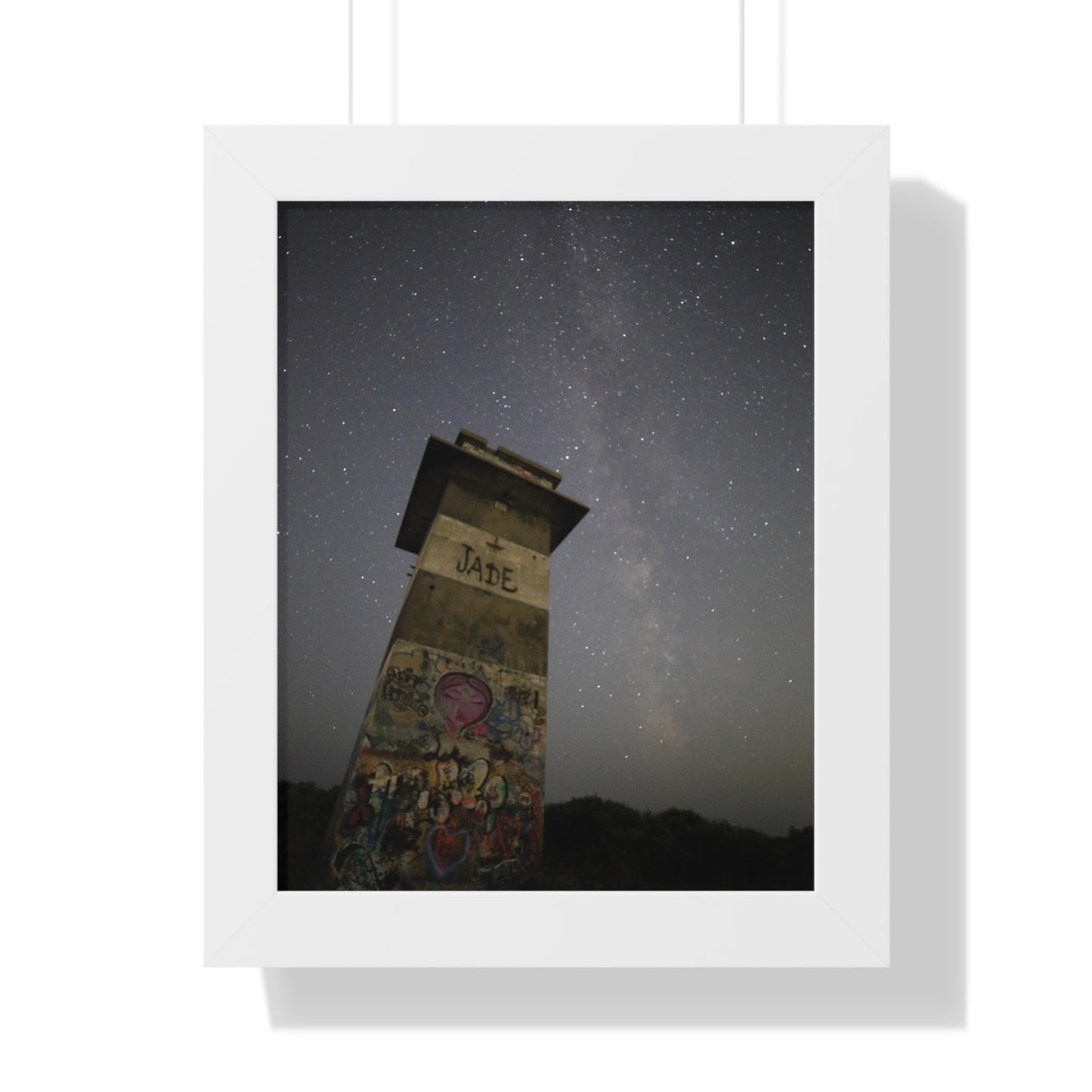 Gooseberry Island Milky Way Framed Vertical Poster