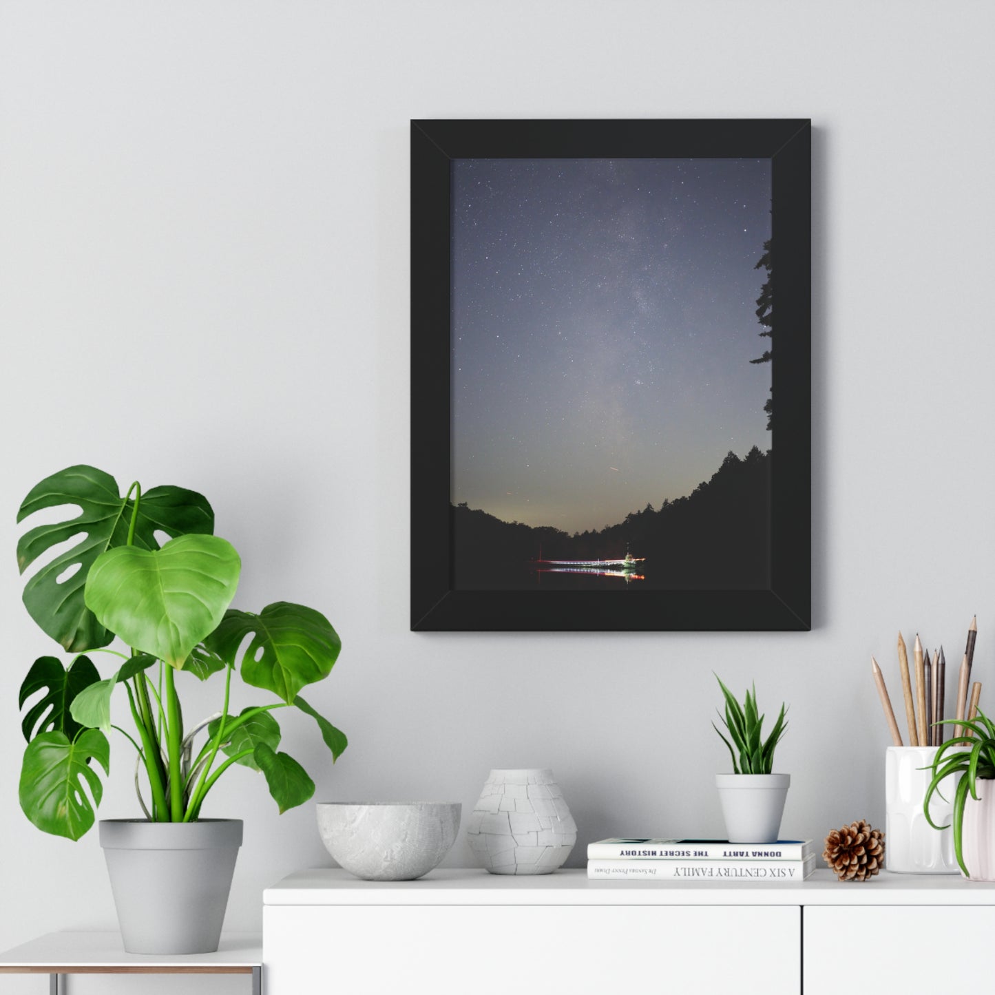 Bigelow Rd Milky Way Framed Vertical Poster