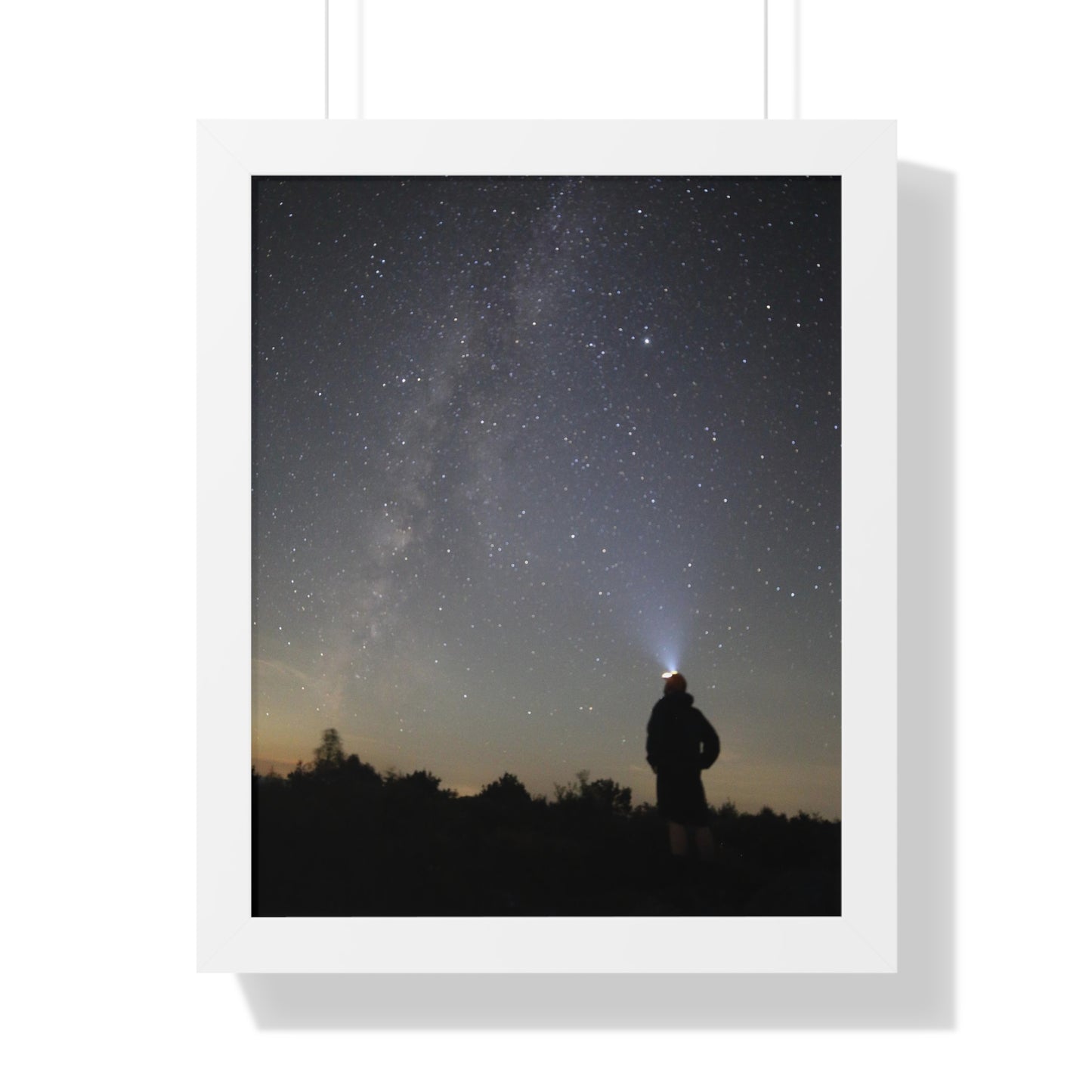 New Hampshire Milky Way Framed Vertical Poster