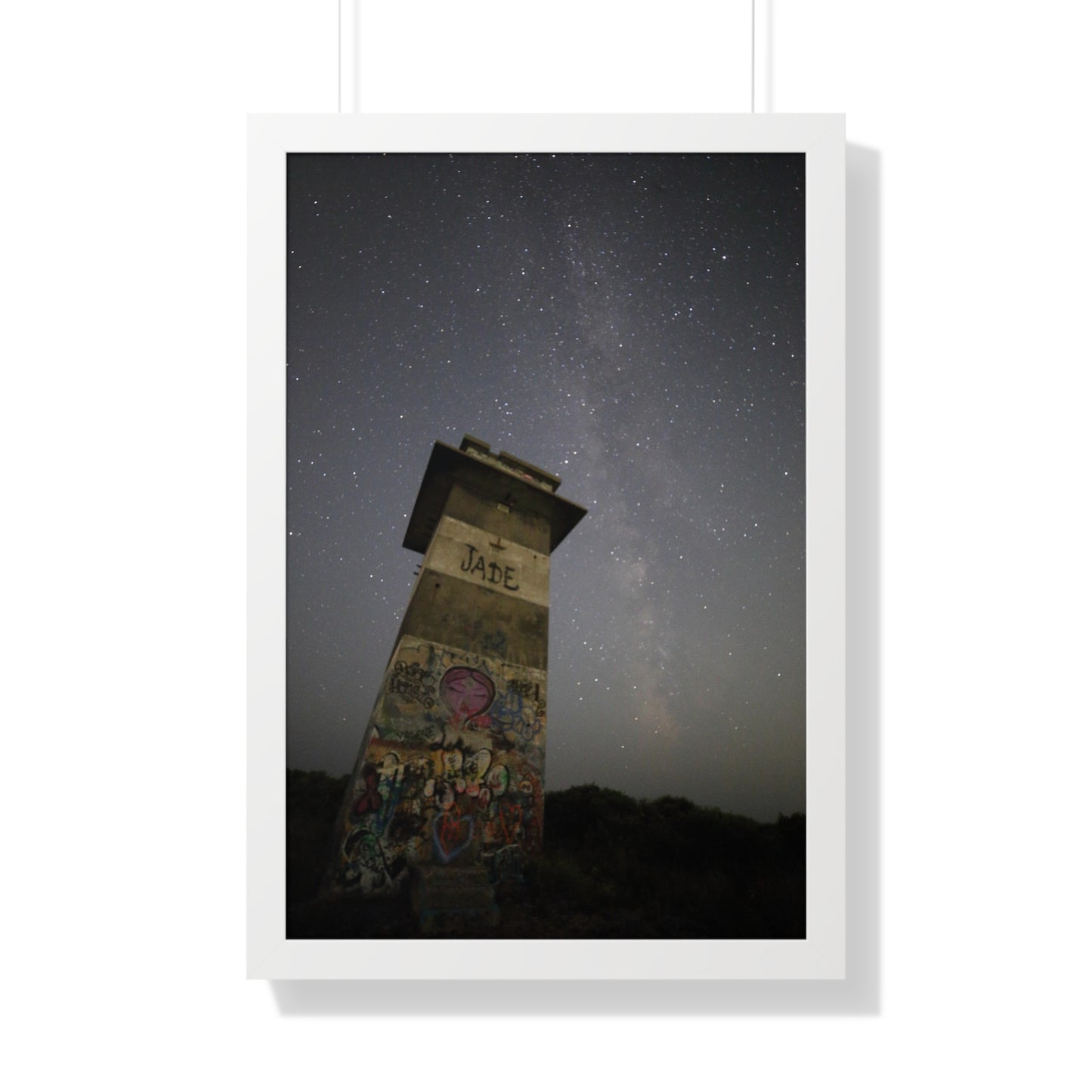 Gooseberry Island Milky Way Framed Vertical Poster