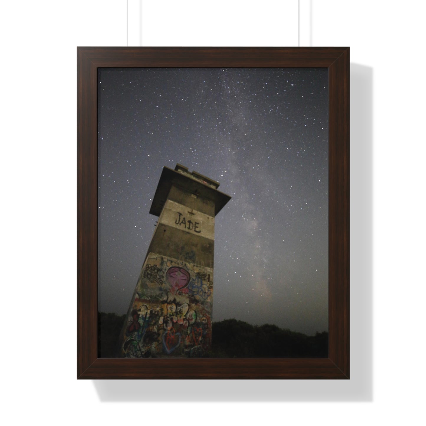 Gooseberry Island Milky Way Framed Vertical Poster