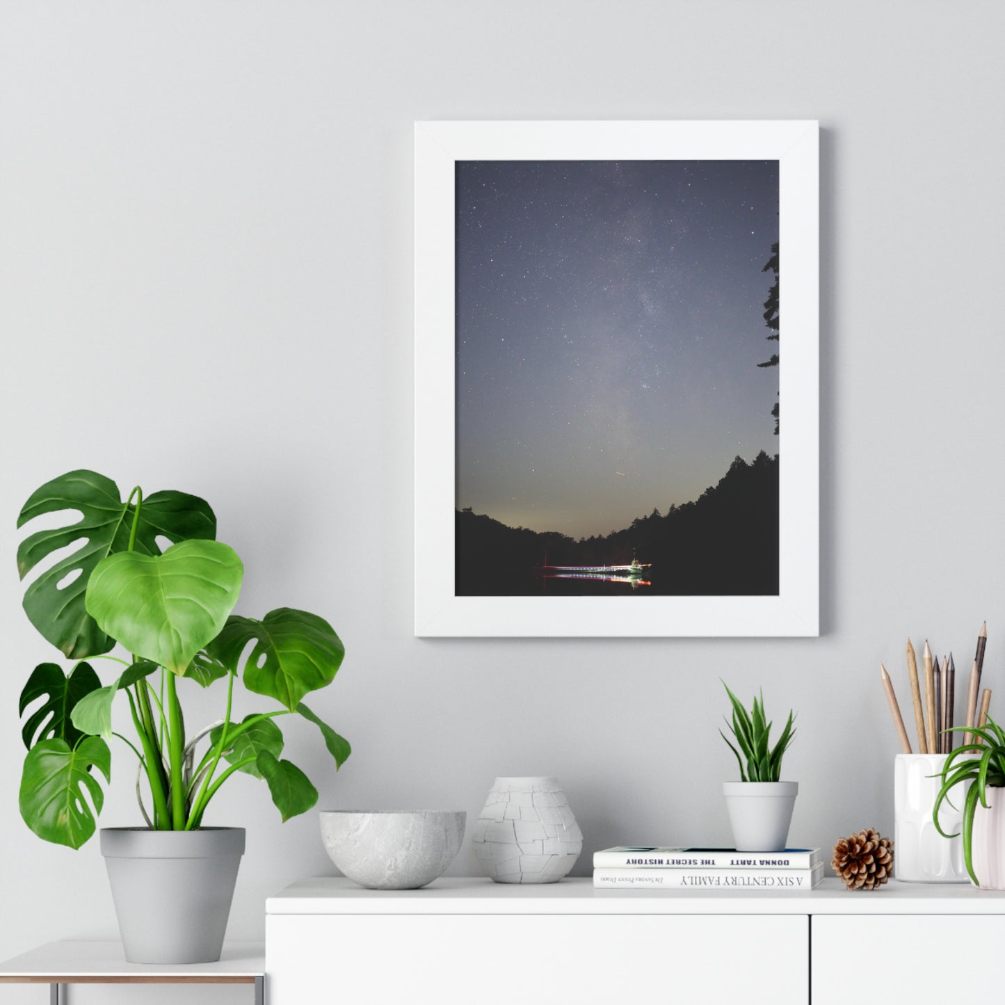 Bigelow Rd Milky Way Framed Vertical Poster