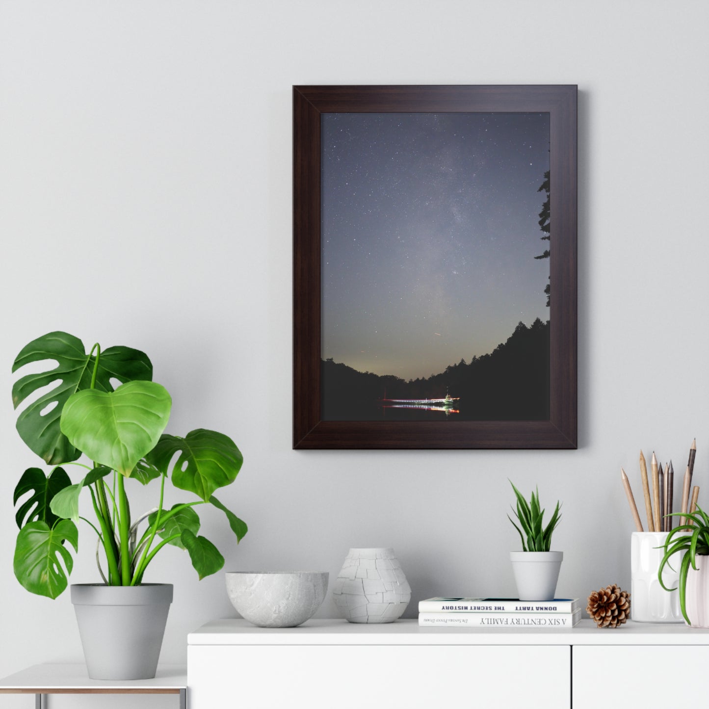 Bigelow Rd Milky Way Framed Vertical Poster