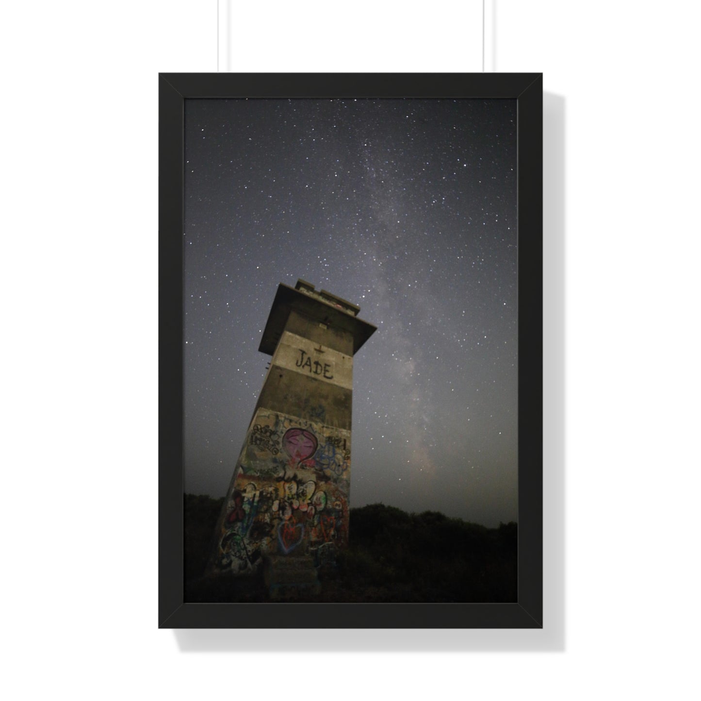 Gooseberry Island Milky Way Framed Vertical Poster