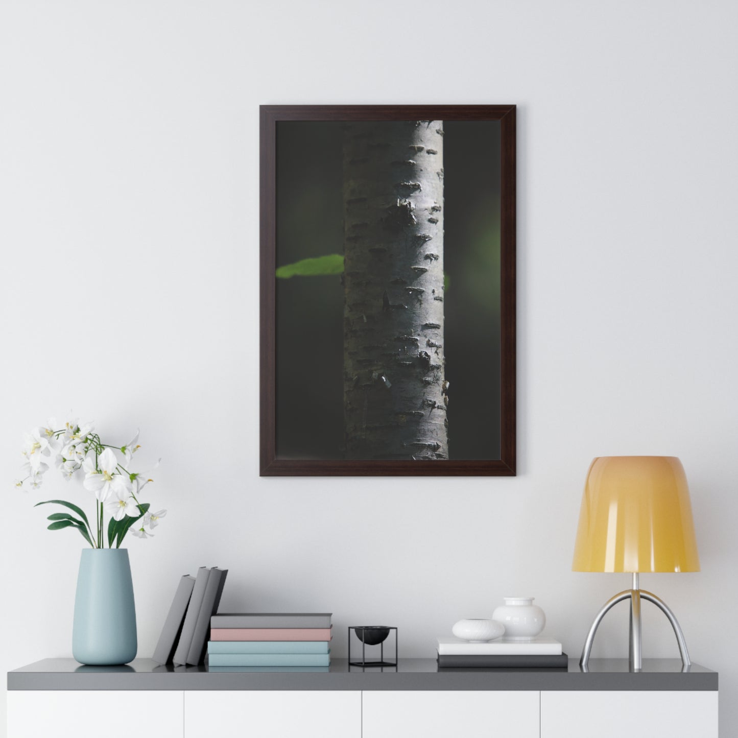 Birch Framed Vertical Poster