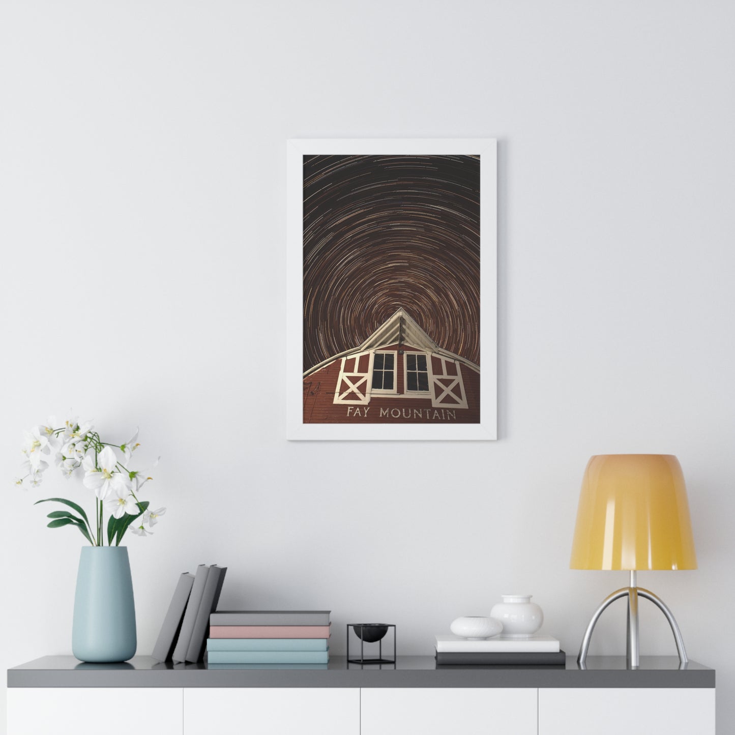 Fay Mountain Fantasy Framed Vertical Poster