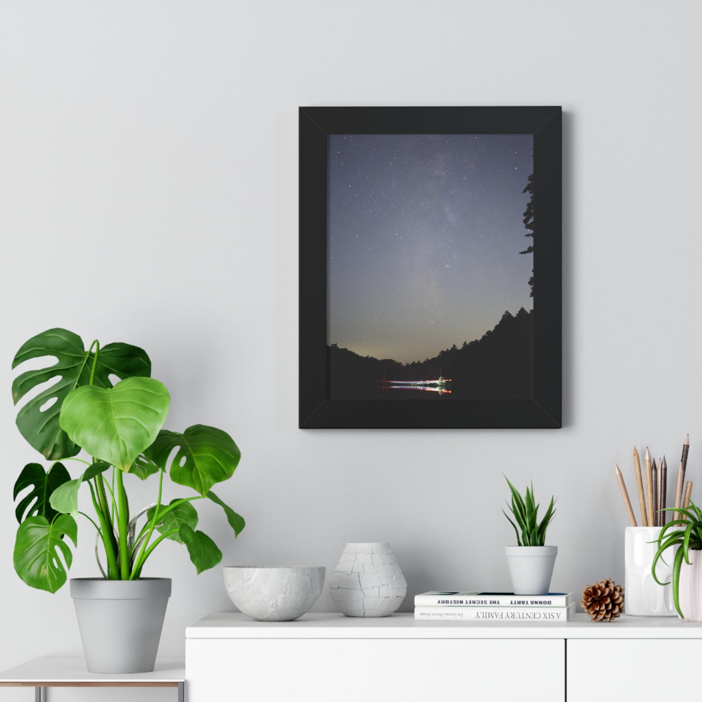 Bigelow Rd Milky Way Framed Vertical Poster