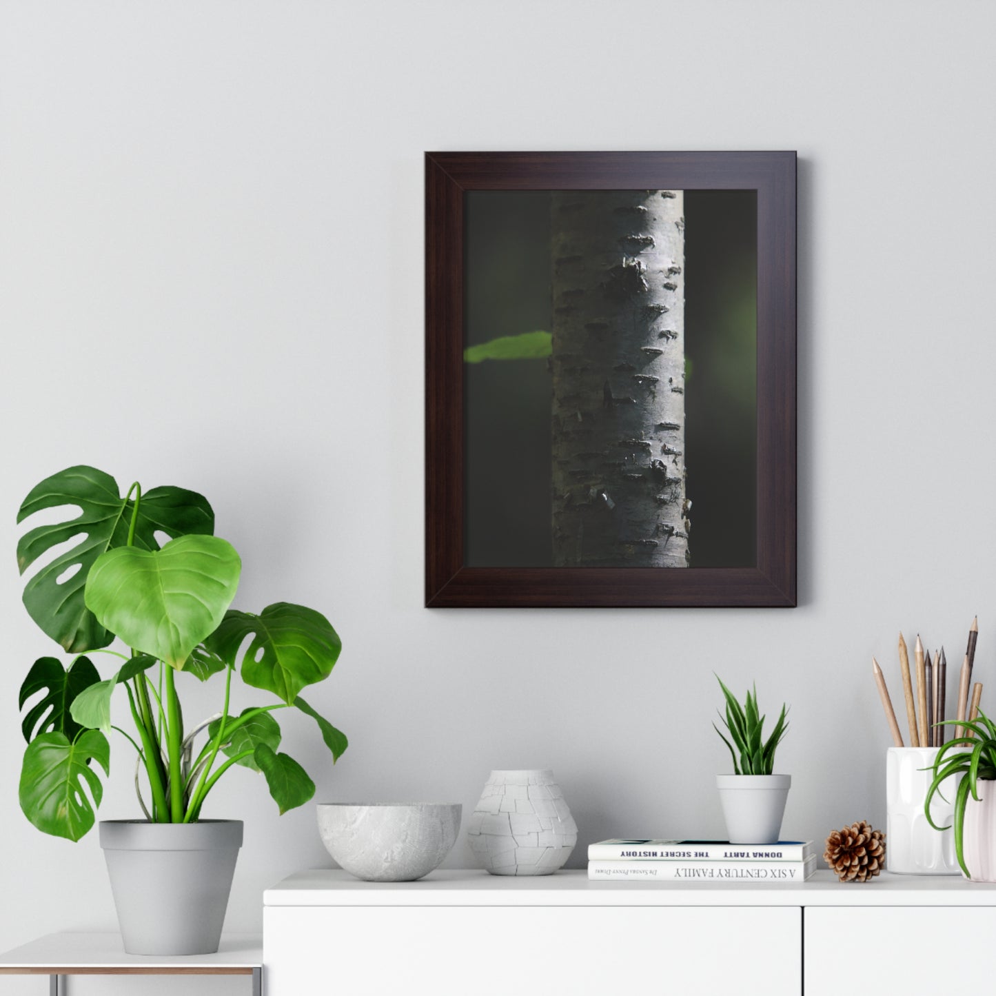 Birch Framed Vertical Poster