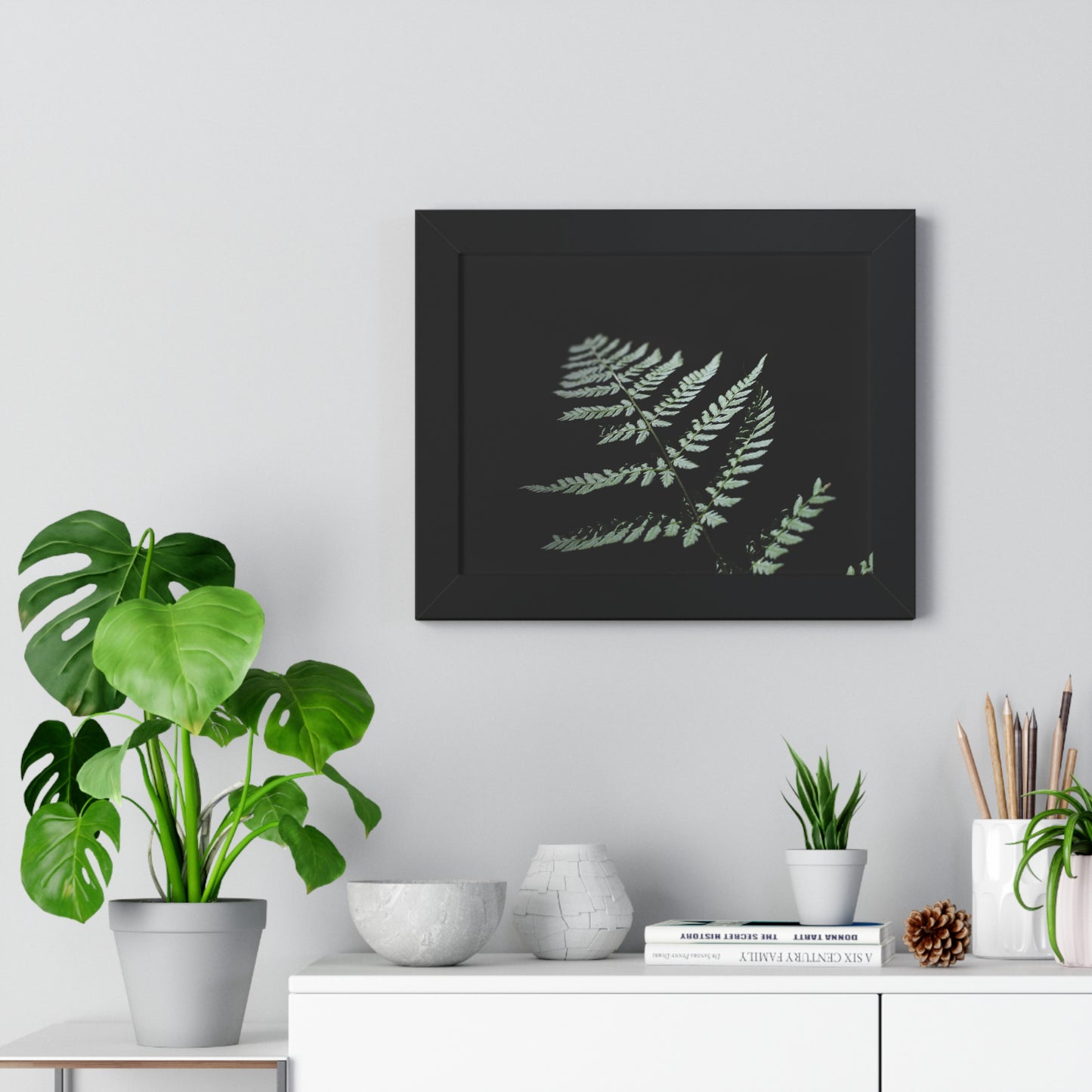 Minimalist Fern Framed Horizontal Poster