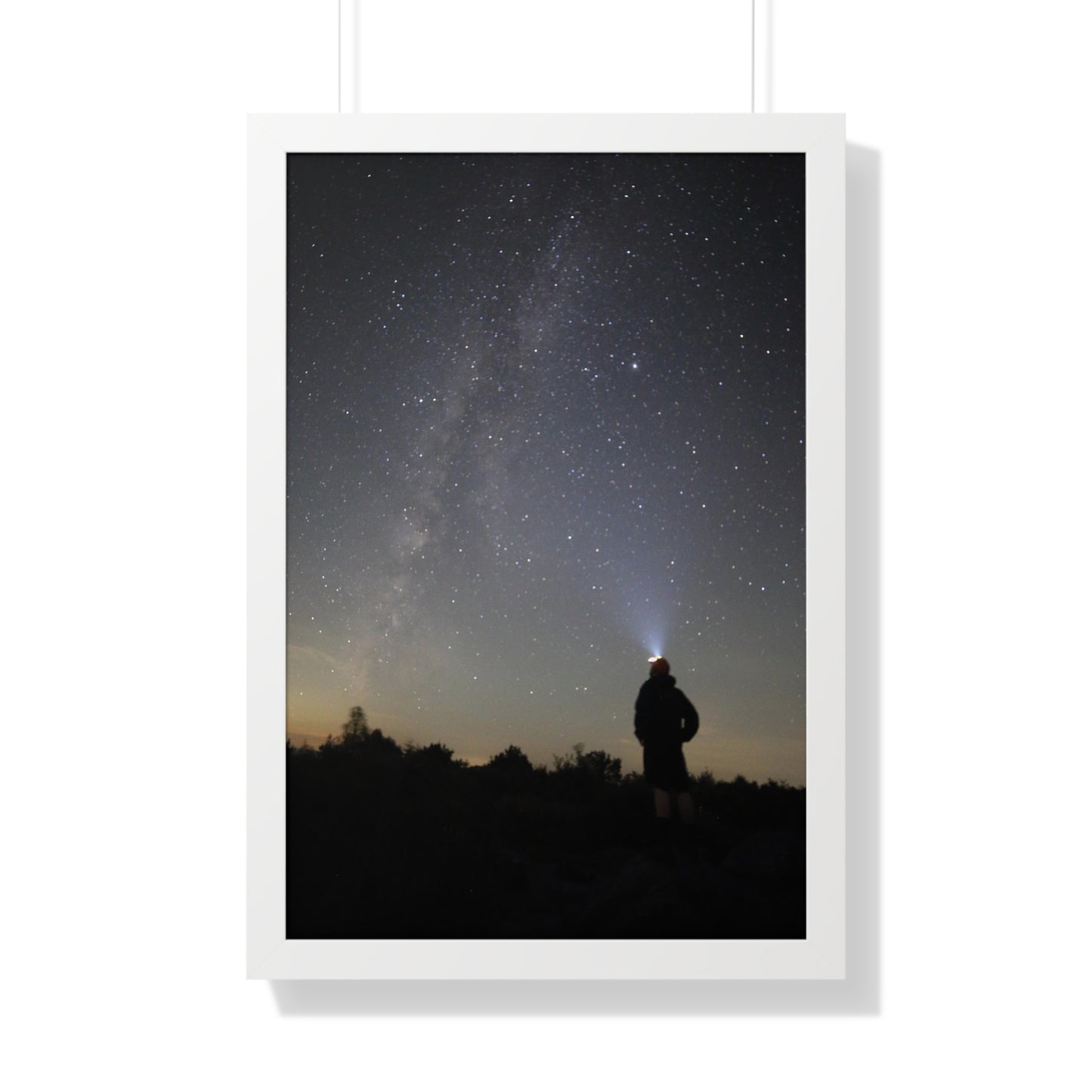 New Hampshire Milky Way Framed Vertical Poster